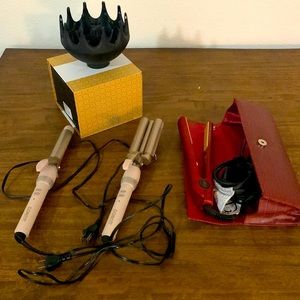 Conair 1” curling iron and wave tool, Chi straightener, and diffuser.